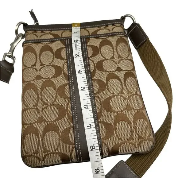 COACH Brown Signature Canvas Crossbody - Picture 9 of 9